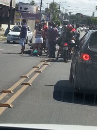 People on city street