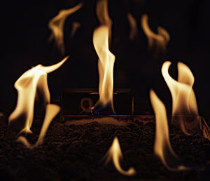 Close-up of lit candles