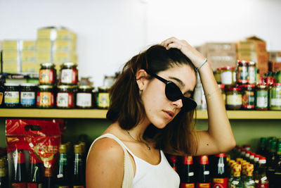 Portrait of young woman