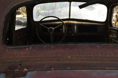 Close-up of car window