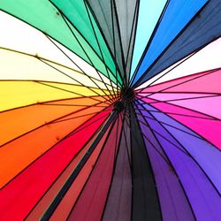 Low angle view of multi colored umbrella