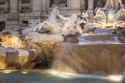 View of fountain in city