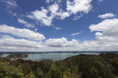 Scenic view of sea and cloudy sky