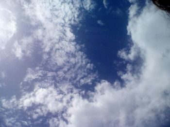 Low angle view of cloudy sky