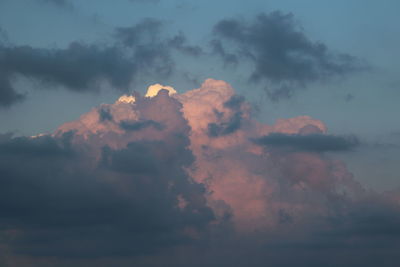 Low angle view of storm clouds in sky