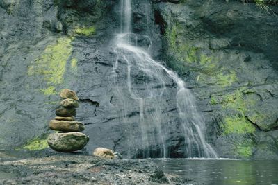 Close-up of waterfall