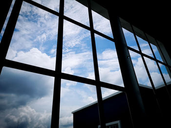 Low angle view of skylight against sky