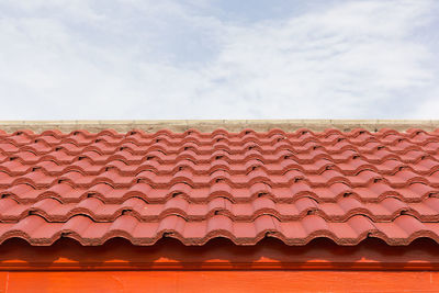 Low angle view of roof tiles