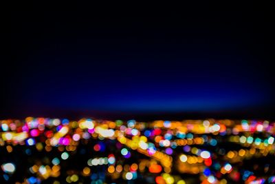 Defocused lights at night