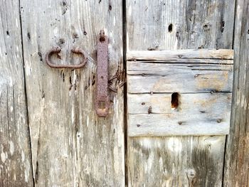 Close-up of rusty door