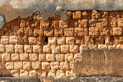 Stone wall of old building