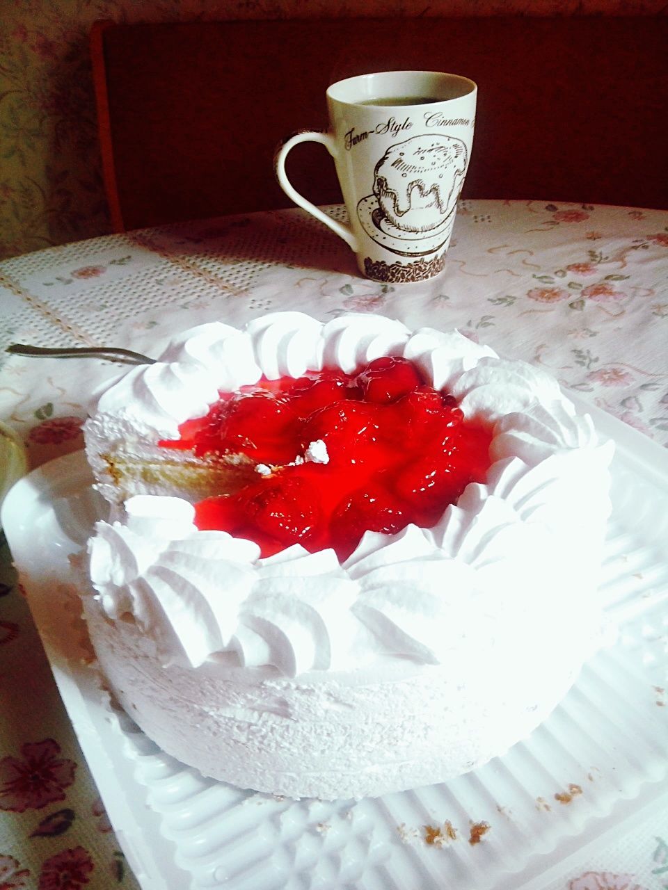 indoors, table, food and drink, still life, freshness, drink, refreshment, drinking glass, tablecloth, sweet food, plate, high angle view, cake, dessert, close-up, glass - material, indulgence, food, no people, red