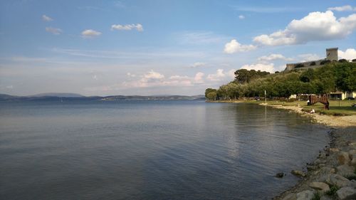 Scenic view of sea against sky