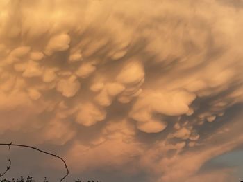 Low angle view of sky at sunset