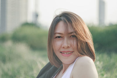 Portrait of a smiling young woman