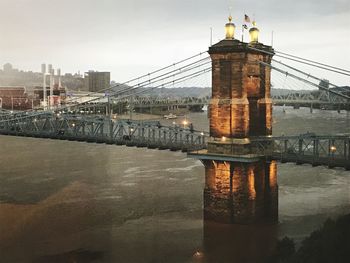 Bridge over river in city
