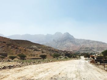 Scenic view of landscape against clear sky