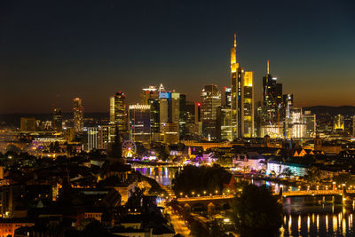 Skyline frankfurt with mainfest at the river with carusels and giant wheel