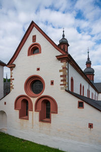 Facade of building against sky