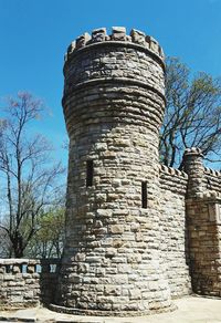 Low angle view of tower against clear sky