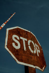 Low angle view of road sign