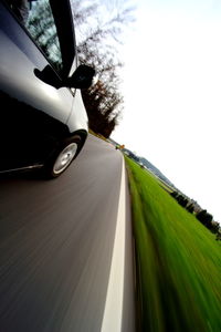 High angle view of road