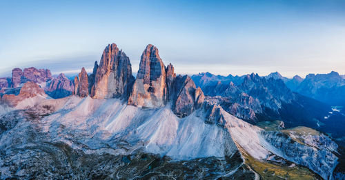 Panoramic view of rocks in mountains