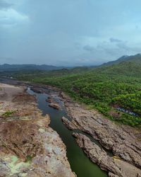 Scenic view of river against sky landscape voew from statue of unity