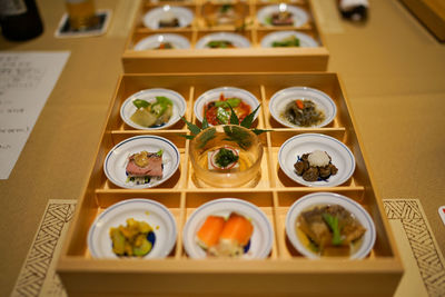 Close-up of food on table