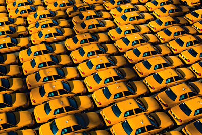 Full frame shot of taxis