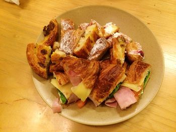 Close-up of meal served in plate