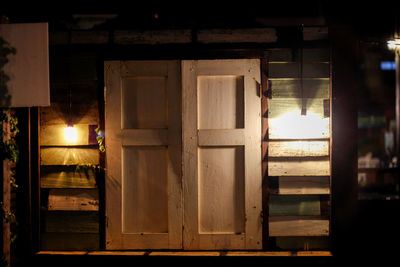 Close-up of illuminated window