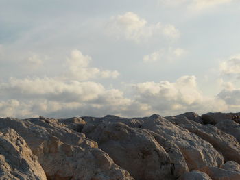 Scenic view of rocky mountains against sky