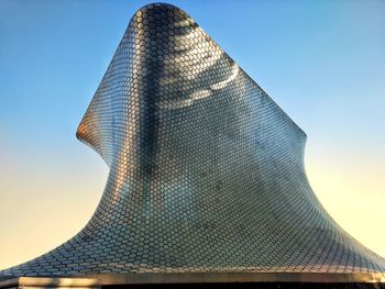 Low angle view of modern building against sky