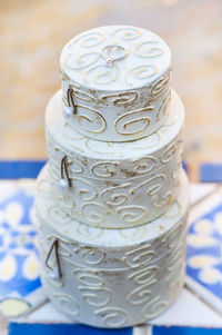 Close-up of pastry on table