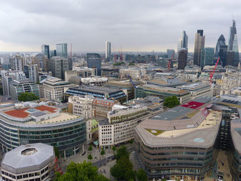 High angle view of cityscape