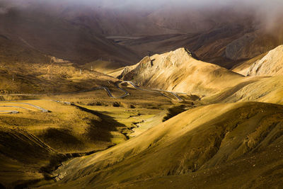 High angle view of valley