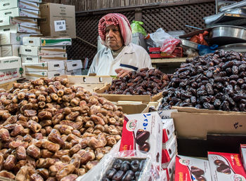 Full frame shot of food at market stall