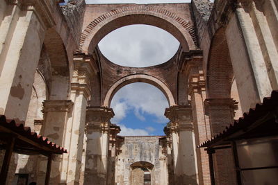 Low angle view of historical building against sky