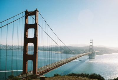 Low angle view of golden gate bridge