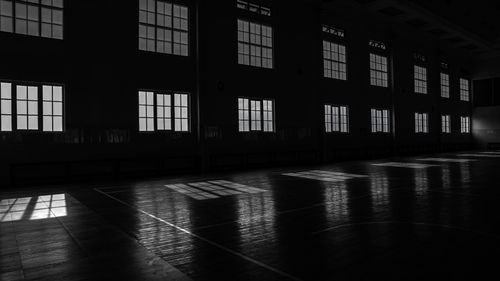 Empty tiled floor in building