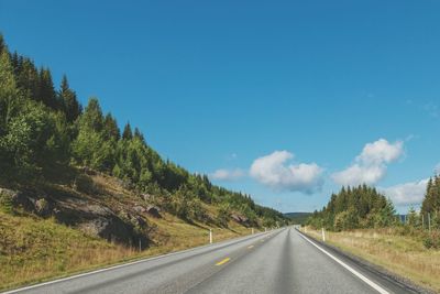 Country road along landscape