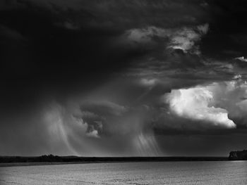 Storm clouds over sea