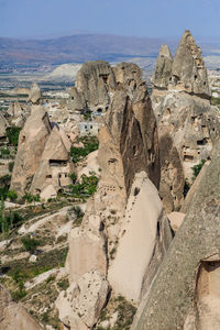 Panoramic view of landscape and mountains against sky