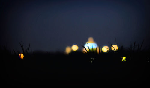 Defocused lights at night