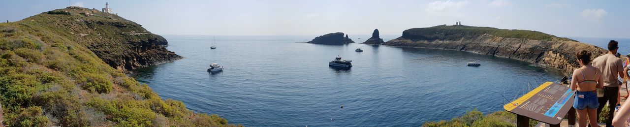 Panoramic view of sea against sky