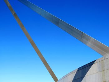 Low angle view of bridge against clear sky