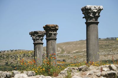 View of ruin against clear sky