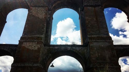 Arch bridge against clear sky