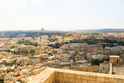 High angle view of townscape against sky